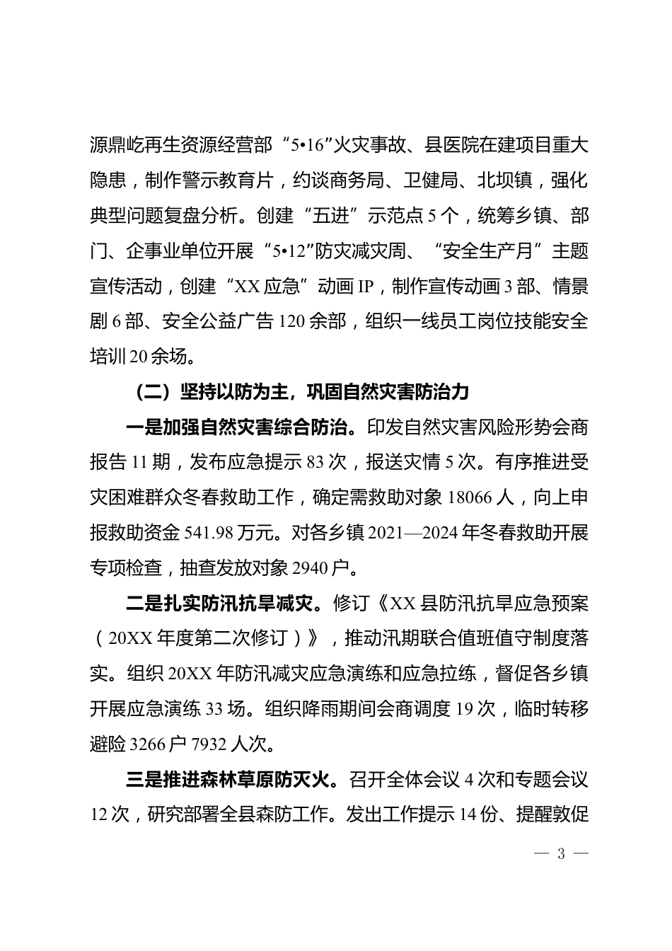 应急管理局工作总结_第3页