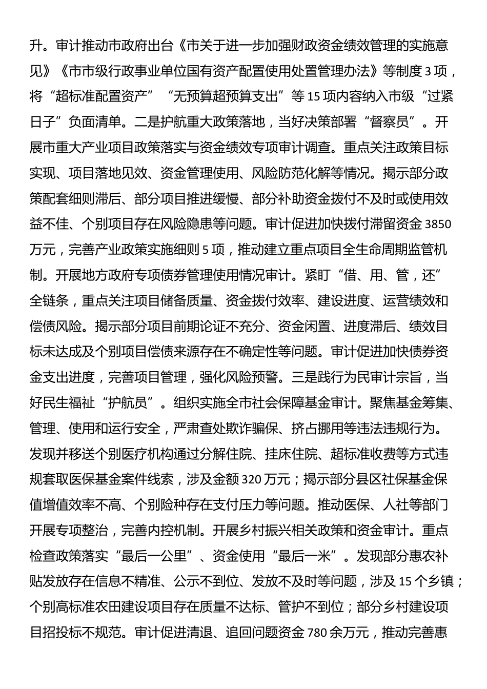 市审计局党组2025年度述职述廉工作报告_第3页