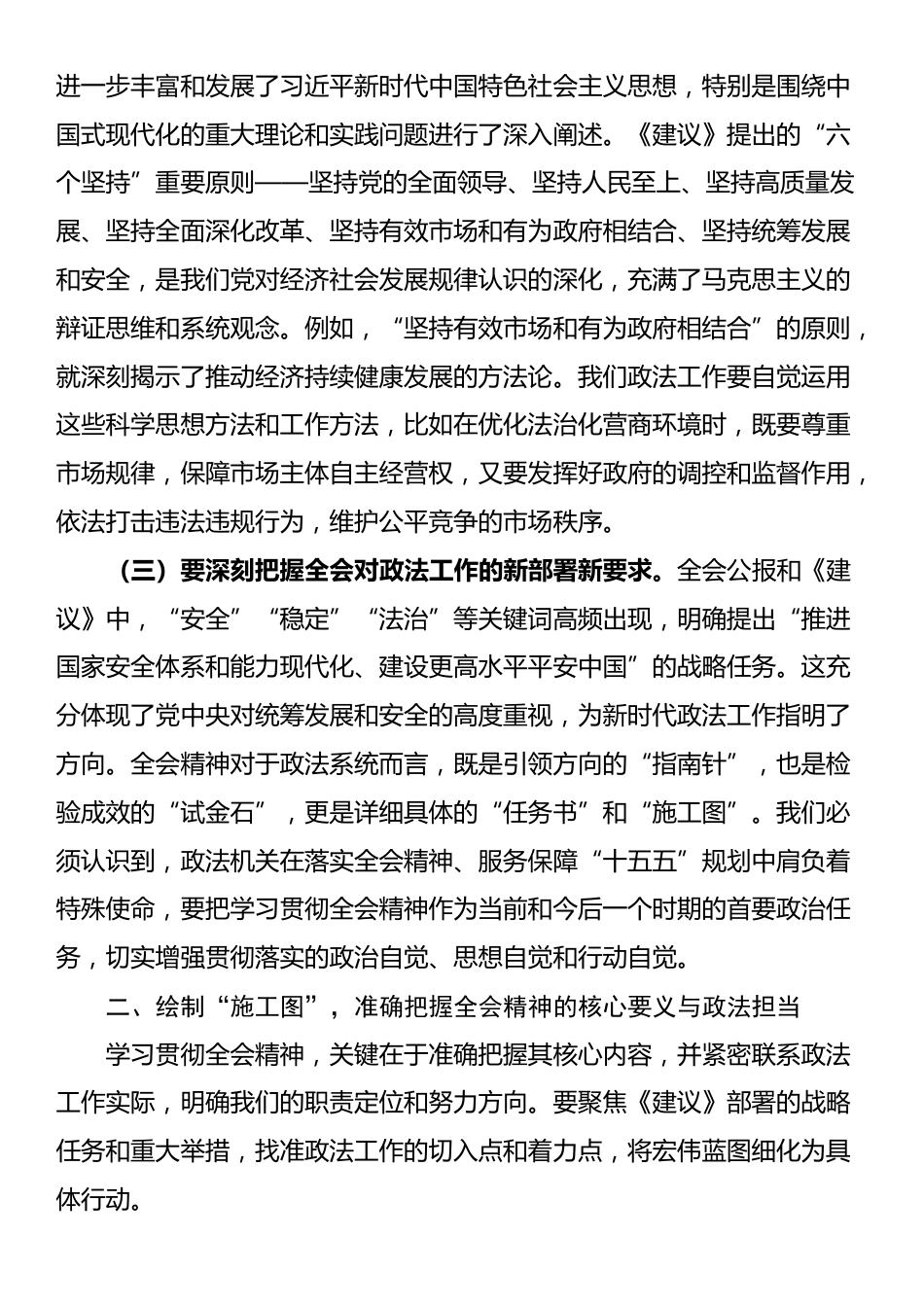 市政法委书记传达学习全会精神的研讨发言_第2页