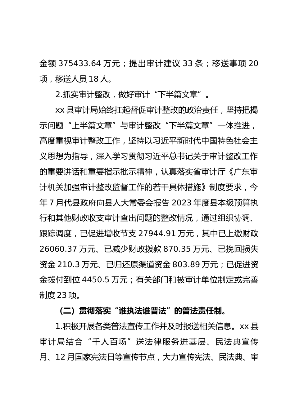 县审计局2025年法治政府建设年度报告_第2页