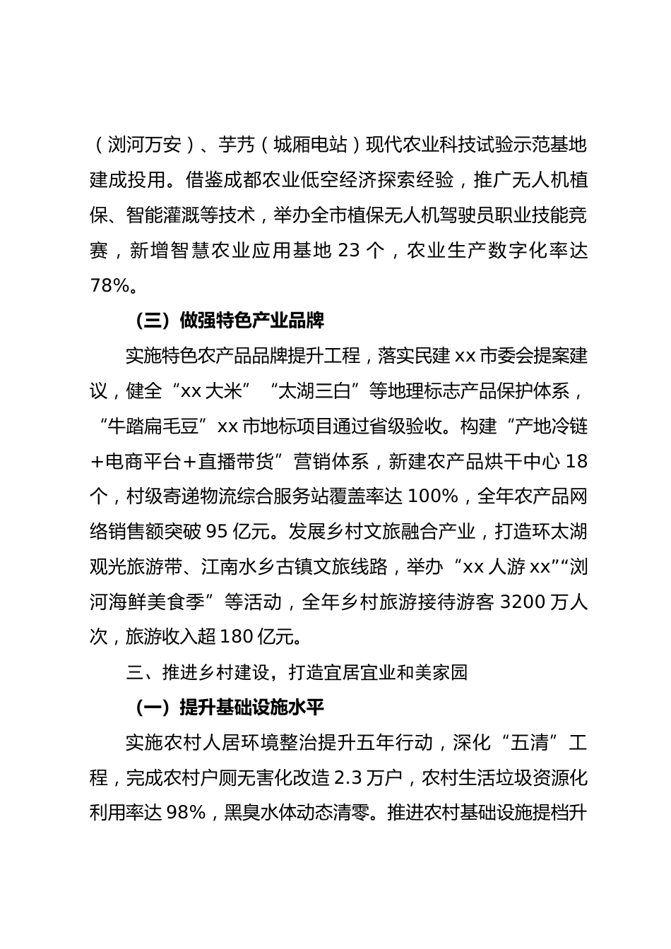 xx市 2025 年乡村振兴工作总结_第3页
