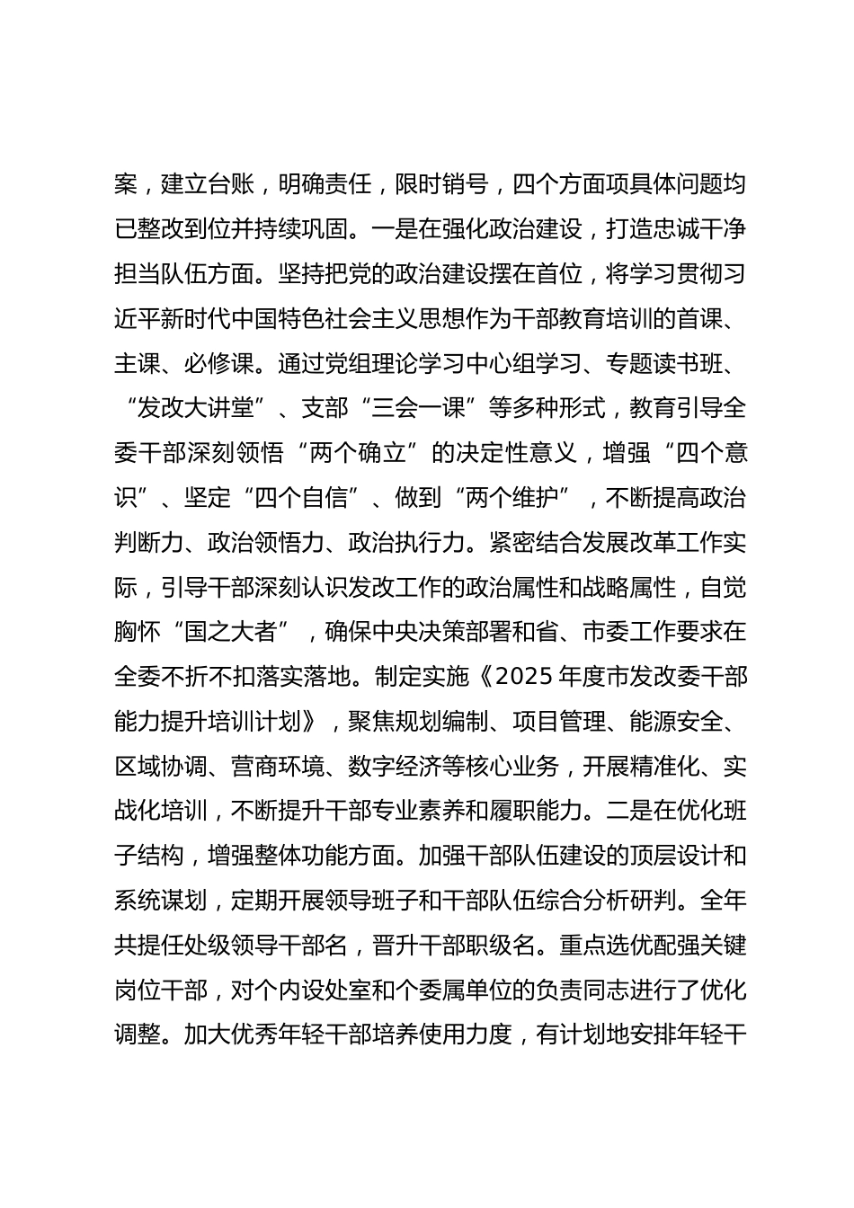 市发改委党组关于2025年度选人用人工作情况的报告_第2页