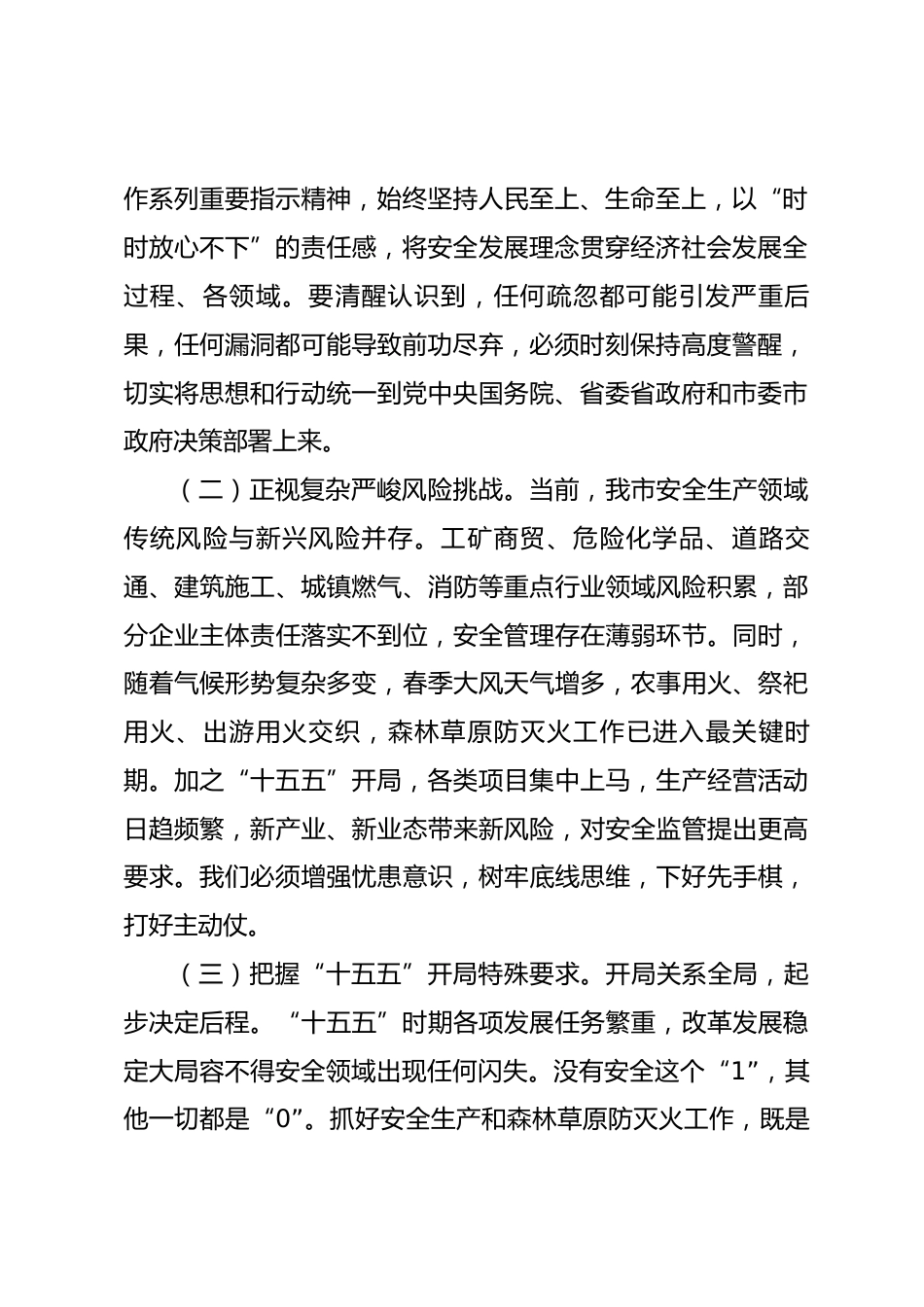 在市安委会全体会议暨森林草原防灭火调度会议上的讲话_第2页