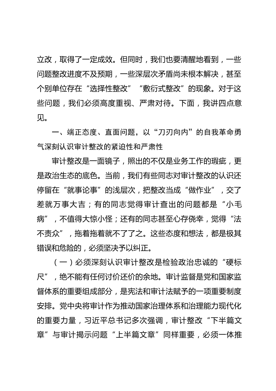 在2026年全县审计反馈问题整改工作推进会议上的讲话_第2页