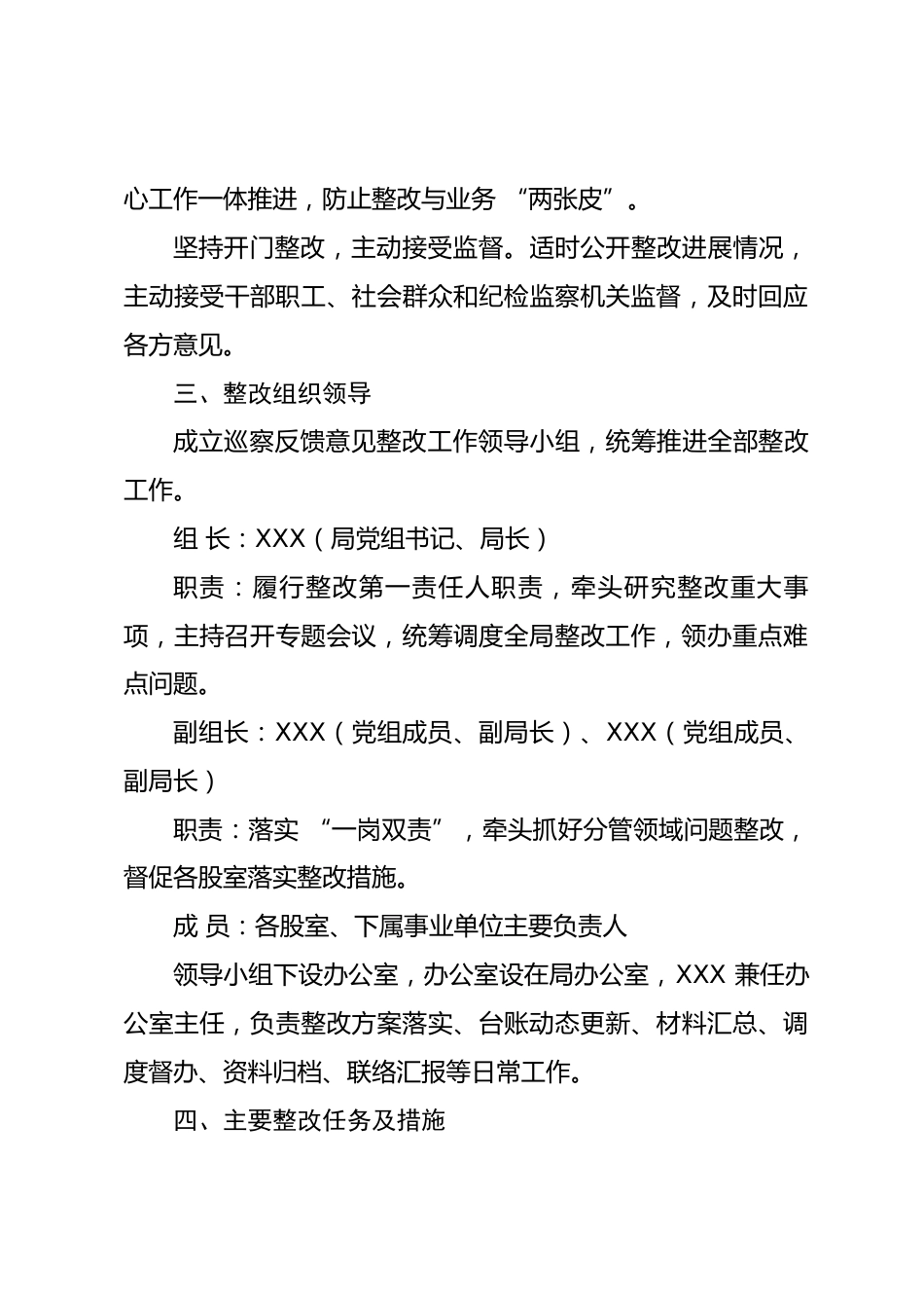 XX市县统计局党组关于巡察反馈意见整改落实方案_第3页