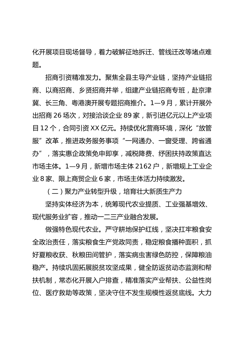XX县2026年政府工作报告_第3页