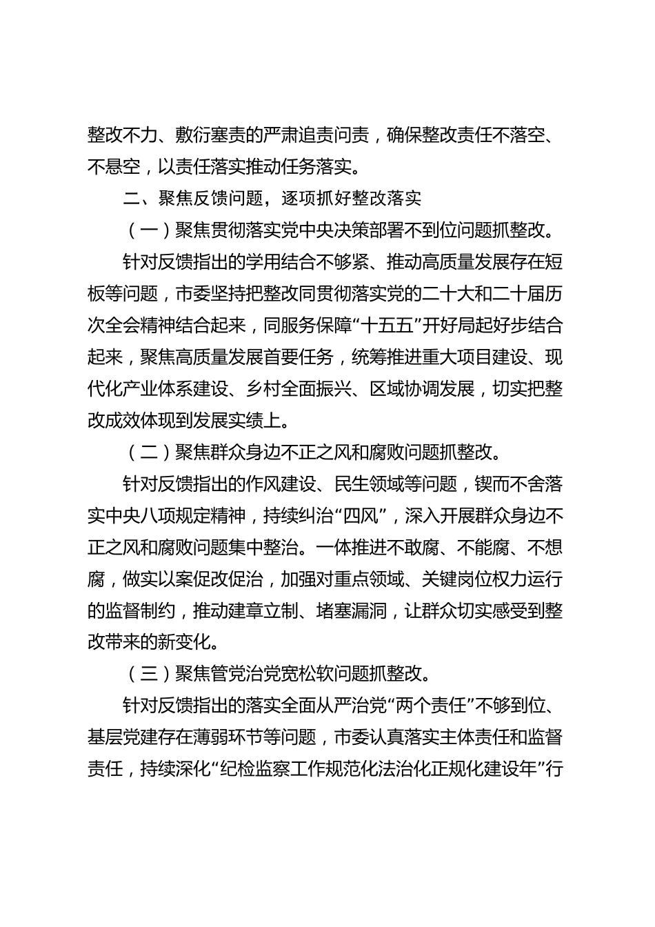 巡察整改情况汇报材料（市级）_第2页