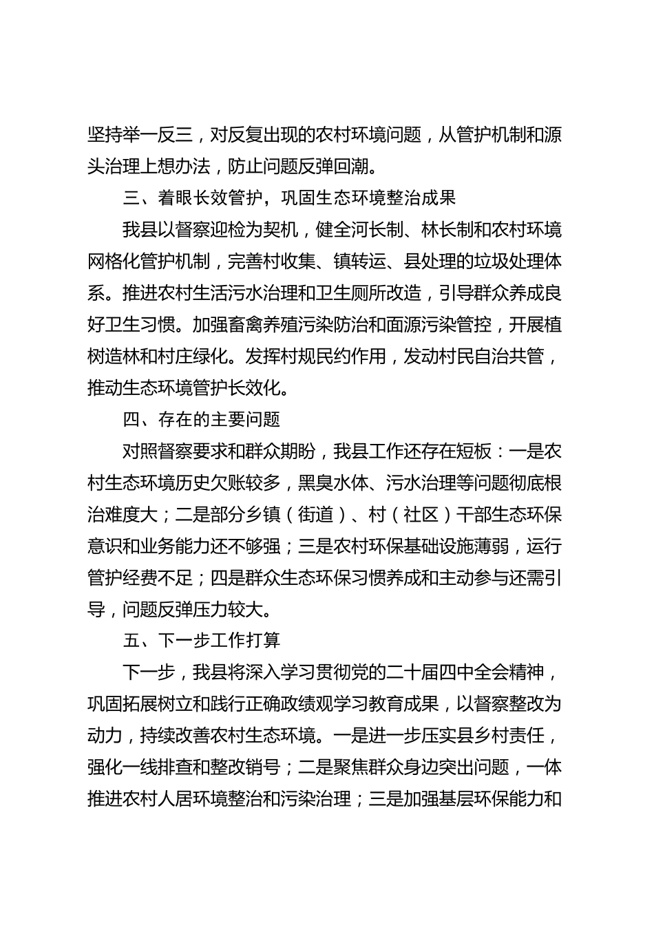 xx县中央生态环境保护督察迎检2026年度工作总结_第3页