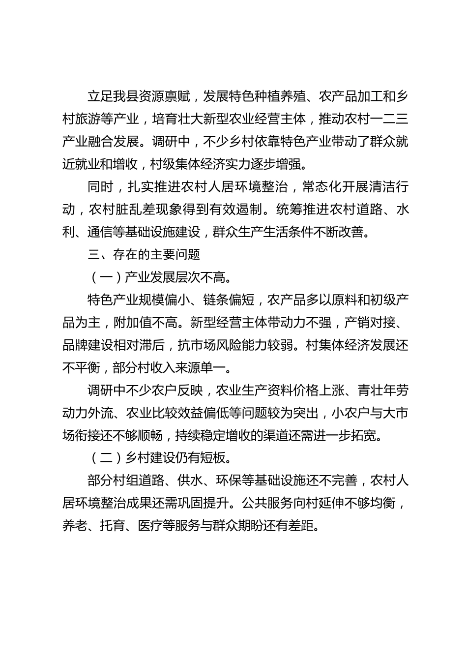 xx县2026年度重点工作调研报告_第3页