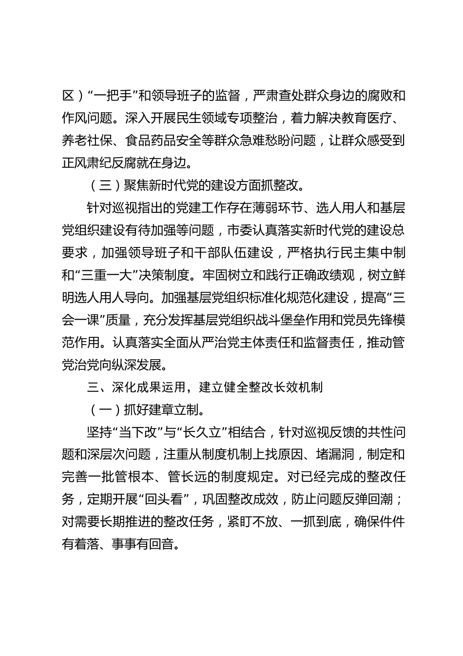 xx市2026年度巡视巡察整改进展情况报告_第3页